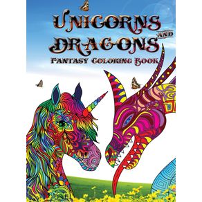 Unicorns-and-dragons---Fantasy-coloring-book