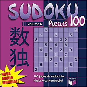Sudoku-Puzzles-100--volume-6----100-jogos-de-raciocinio-logica-e-concentracao-