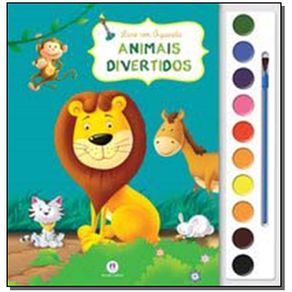 Animais-Divertidos---Livro-Com-Aquarela