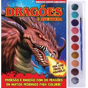 Dragoes---Livro-Para-Pintar---Aquarela-10-Cores