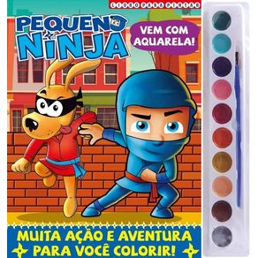 Pequeno-Ninja---Livro-Para-Pintar---Aquarela-10-Cores