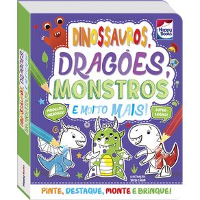 Colorir-e-Montar--Dinossauros-Dragoes-Monstros-e-Muito-Mais-