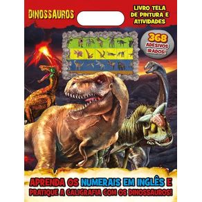Dinossauros-Livro-Tela-de-Pintura-e-Atividades