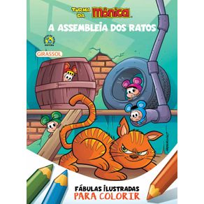 Turma-da-Monica---Fabulas-Ilustradas-para-Colorir---A-Assembleia-dos-Ratos