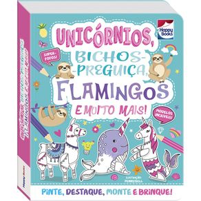 Colorir-e-montar--Unicornios-bichos-preguica-flamingos-e-Muito-Mais-