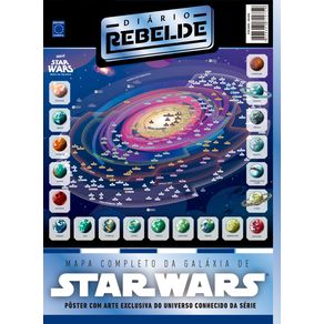 Poster-Diario-Rebelde---Star-Wars--Mapa-Completo-da-Galaxia--Versao-lisa-sem-dobras-enviada-em-tubo-protetor-