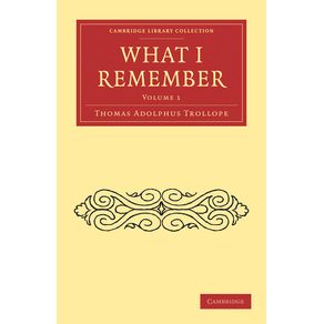 What-I-Remember---Volume-1