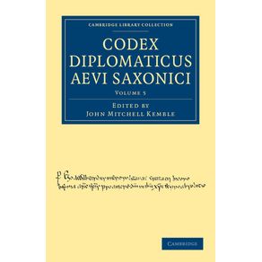 Codex-Diplomaticus-Aevi-Saxonici---Volume-5