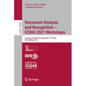 Document-Analysis-and-Recognition---ICDAR-2021-Workshops