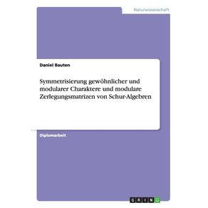 Symmetrisierung-gewohnlicher-und-modularer-Charaktere-und-modulare-Zerlegungsmatrizen-von-Schur-Algebren