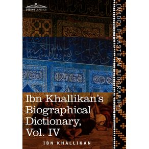 Ibn-Khallikans-Biographical-Dictionary-Vol.-IV--in-4-Volumes-