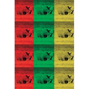 Alive--white-rhino---Color-collage---Photo-Art-Notebooks--6-x-9-series-