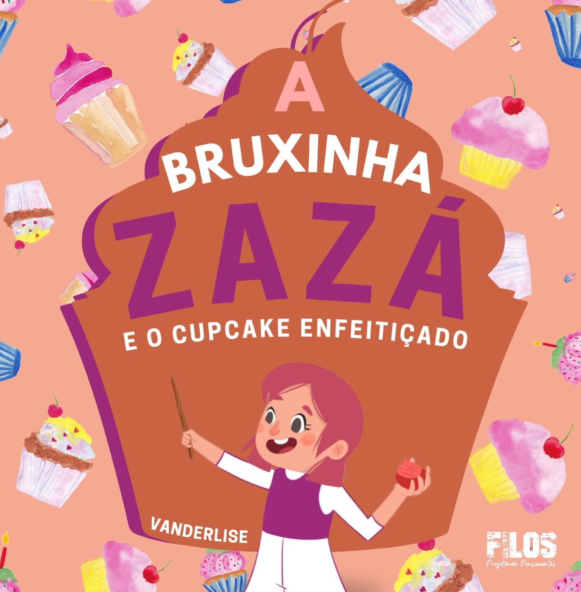Capa do livro A Bruxinha Zazá e o Cupcake Enfeitiçado