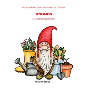 Gnomos--Lar-Encantado-para-Colorir