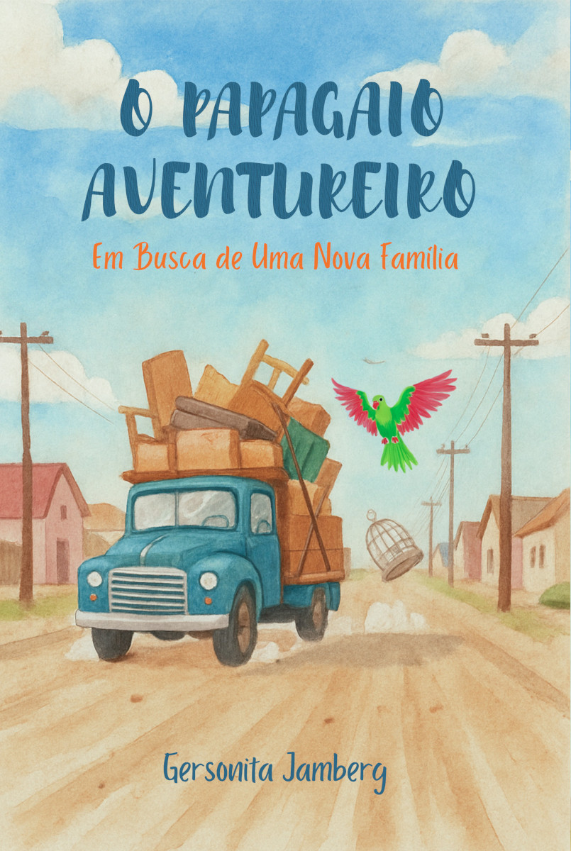 Capa do livro O papagaio aventureiro: Em busca de uma nova família