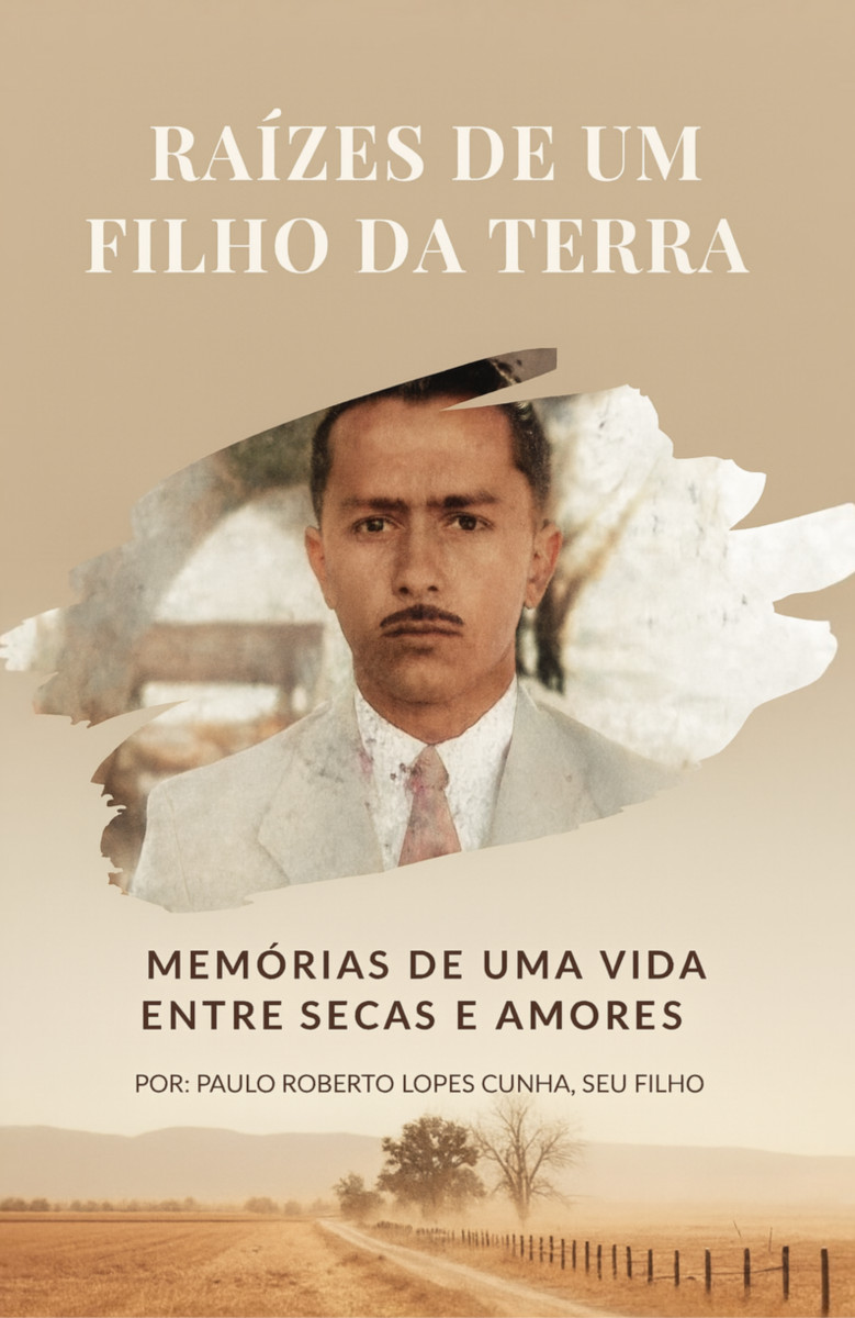 Capa do livro Raízes de um Filho da Terra: Memórias de uma Vida entre Secas e Amores