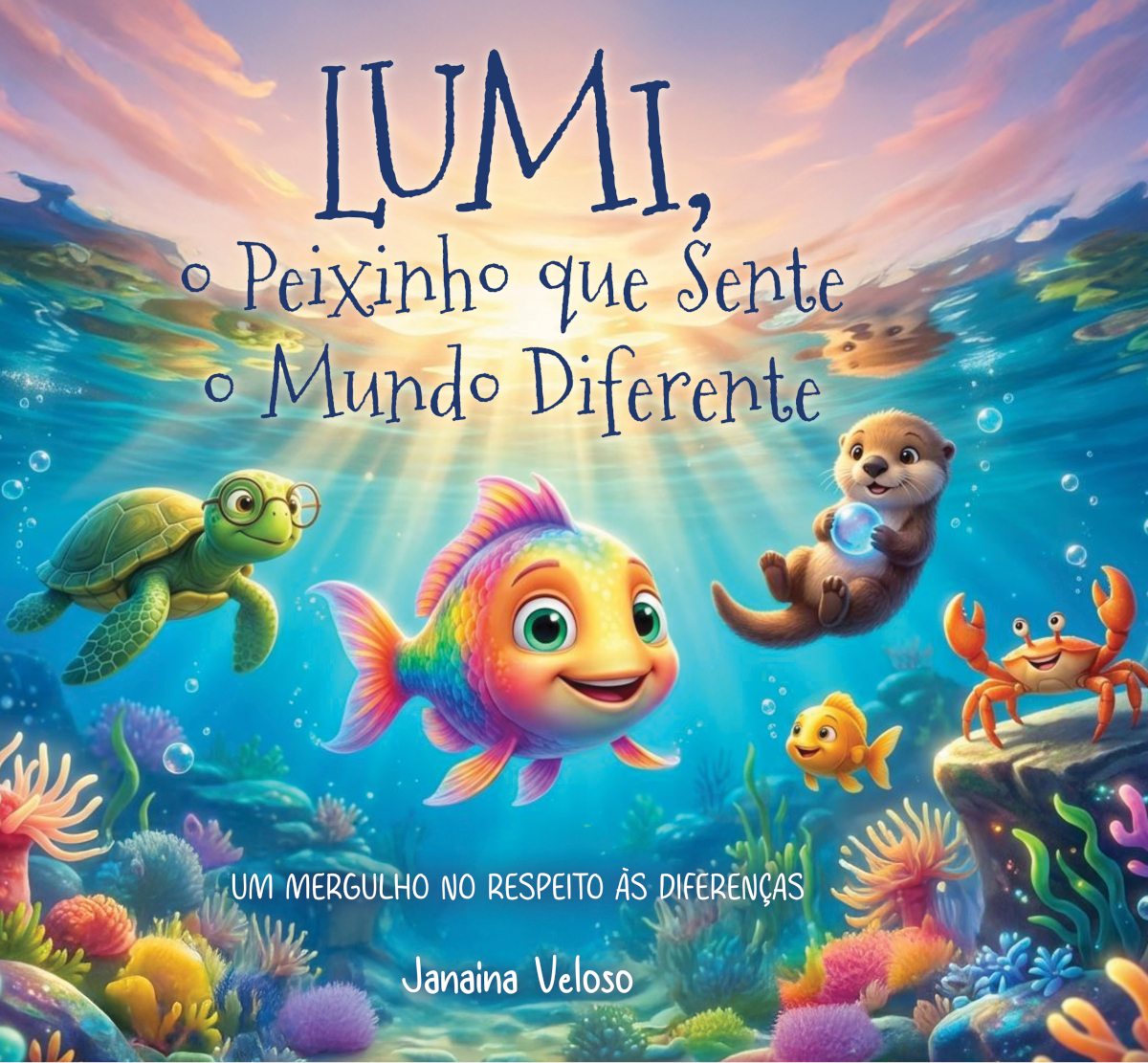 Capa do livro Lumi, o Peixinho Que Sente o Mundo Diferente: Um mergulho no respeito às diferenças