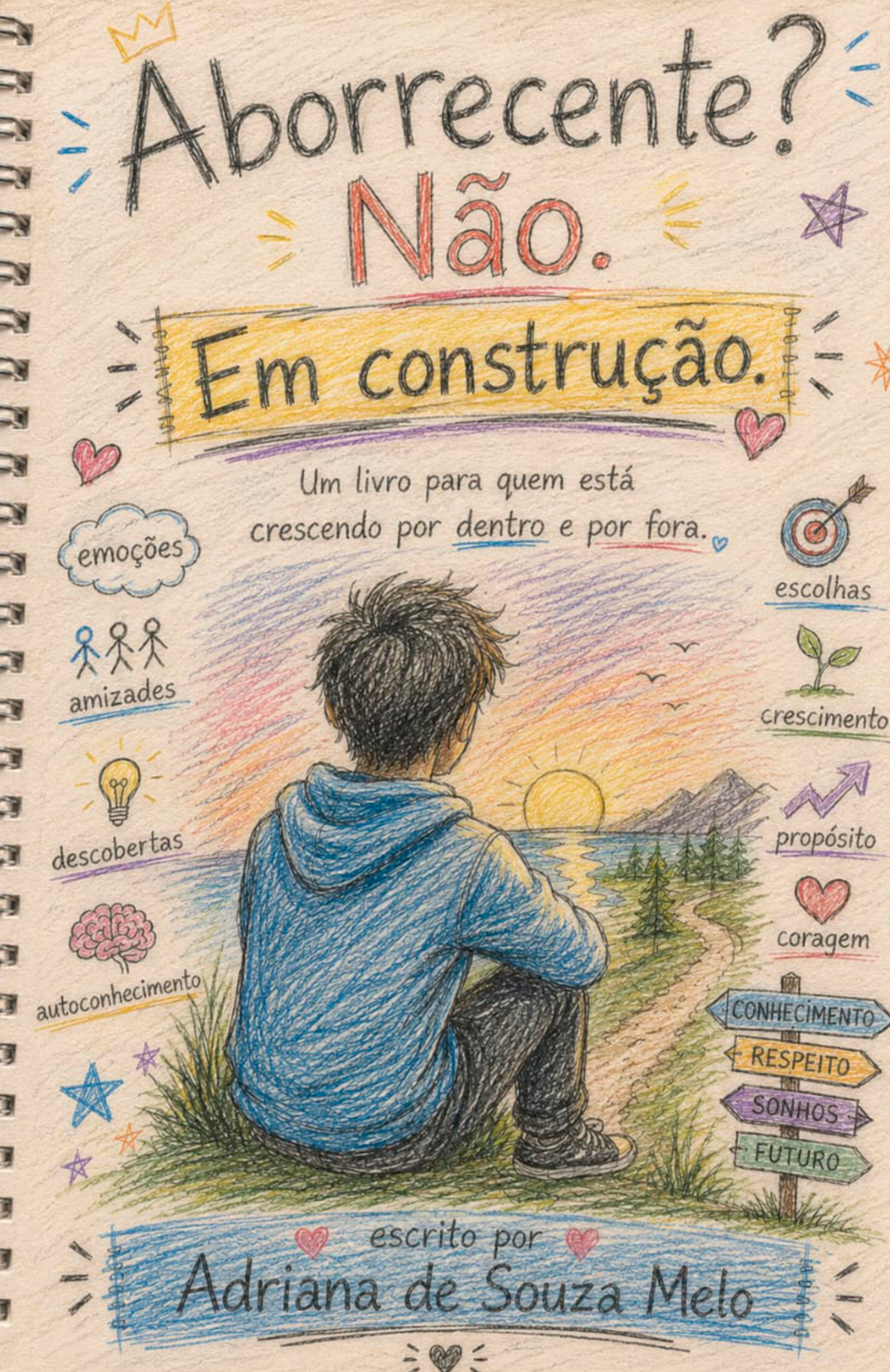 Capa do livro Aborrecente? Não. Em construção.: Para quem está crescendo por dentro e por fora.