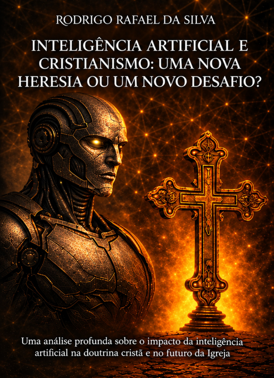 Capa do livro Inteligência Artificial e Cristianismo: Uma Nova Heresia ou Um Novo Desafio? Uma análise profunda sobre o impacto da in