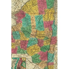 1832-Map-of-the-State-of-New-York---A-Poetose-Notebook---Journal---Diary--100-pages-50-sheets-