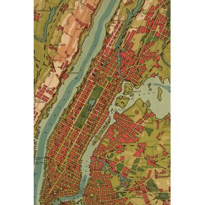 1910-Map-of-New-York-and-the-surrounding-area---A-Poetose-Notebook---Journal---Diary--100-pages-50-sheets-