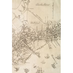 1722-Map-of-Boston---A-Poetose-Notebook---Journal---Diary--50-pages-25-sheets-