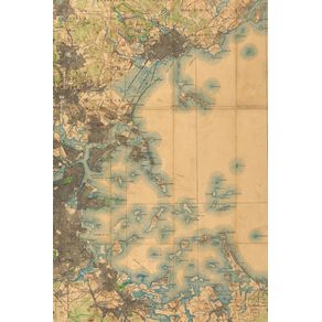 1896-Map-of-the-Country-About-Boston---A-Poetose-Notebook---Journal---Diary--100-pages-50-sheets-
