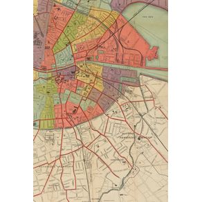 1915-Map-of-the-city-of-Dublin-and-its-environs---A-Poetose-Notebook---Journal---Diary--50-pages-25-sheets-