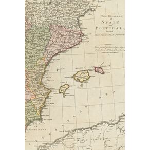 1772-map-of-the-kingdoms-of-Spain-and-Portugal-divided-into-their-great-provinces---A-Poetose-Notebook---Journal---Diary--50-pages-25-sheets-