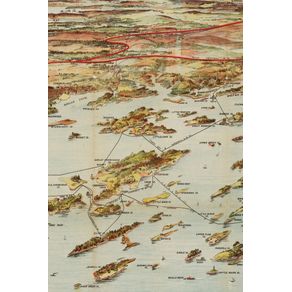 Birds-eye-view-Map-of-Casco-Bay-Portland-Maine-and-surroundings--ca.-1906----A-Poetose-Notebook---Journal---Diary--50-pages-25-sheets-
