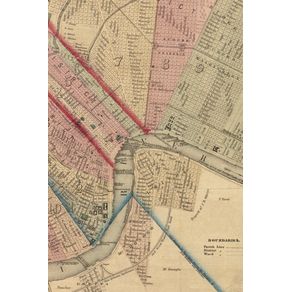 1861-Map-of-the-City-of-New-Orleans-and-the-adjacent-towns---A-Poetose-Notebook---Journal---Diary--50-pages-25-sheets-