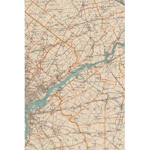 1899-Cyclists-Road-Map-of-the-Philadelphia-District---A-Poetose-Notebook---Journal---Diary--50-pages-25-sheets-