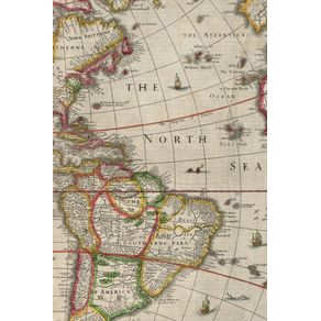 1662-Map-of-South-America-and-North-America---A-Poetose-Notebook---Journal---Diary--50-pages-25-sheets-