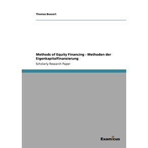Methods-of-Equity-Financing---Methoden-der-Eigenkapitalfinanzierung